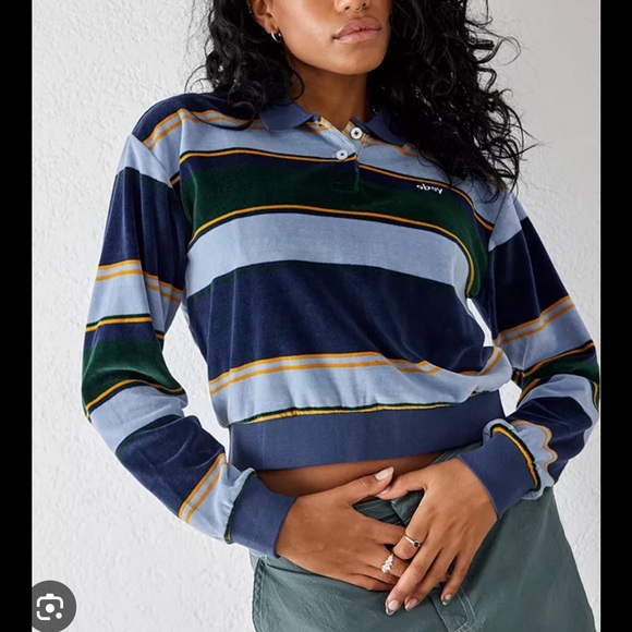 Obey velour cropped sweater - Picture 1 of 3